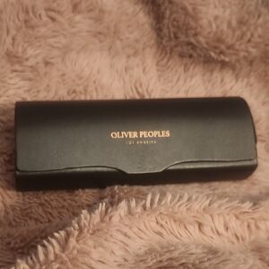 Oliver Peoples Black Eyewear Leather Magnetic Closure Case
